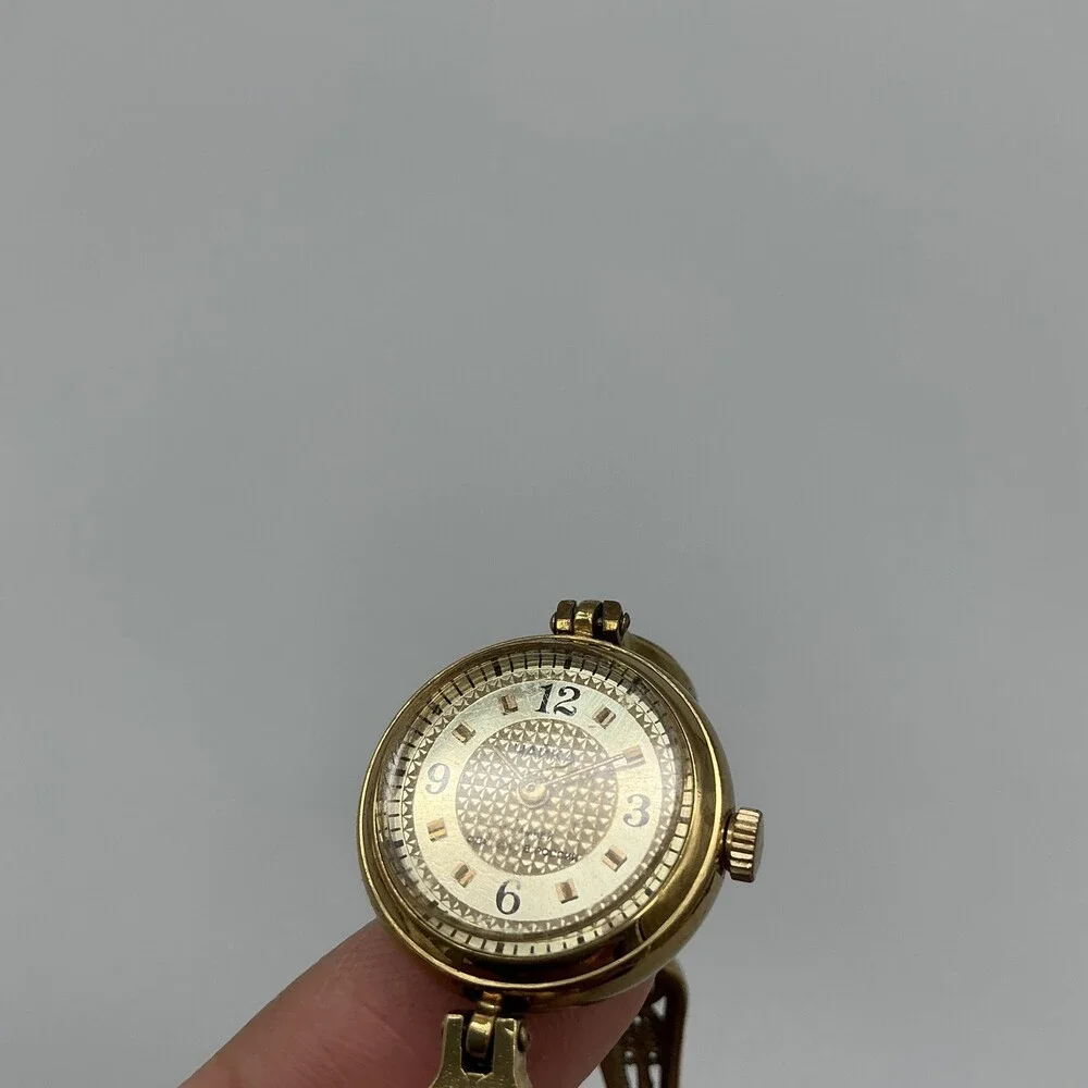 Vintage Chaika Yanka Womens Watch 22mm Filigree Purple Stone Manual Wind 6.25